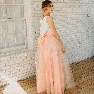 Peach tutu with Bow